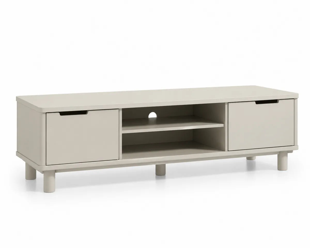 Szafka RTV z płyty MDF jasnoszara 140x40x45 cm