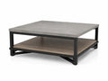 Kwadratowy stolik kawowy z betonu i stali 90x90x40 cm