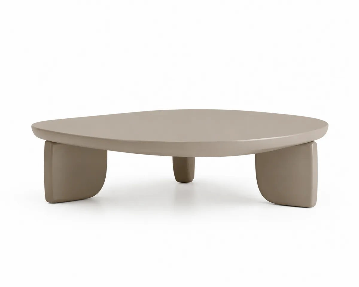 Stolik kawowy brązowy z lakierowanego drewna 120 cm x 110 cm x 30 cm