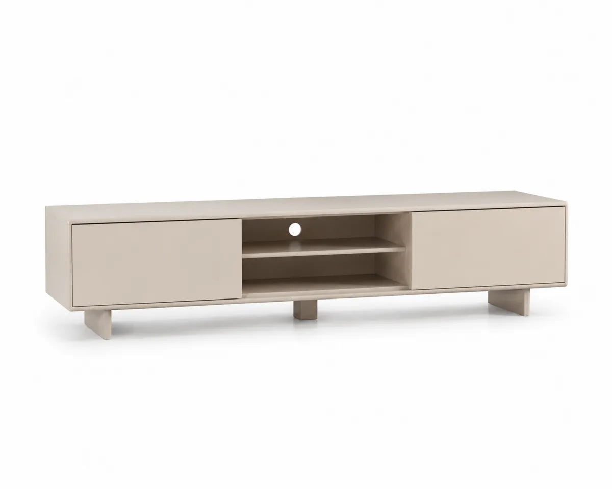 Szafka RTV drewniana beżowa z MDF 160x40x45cm
