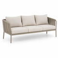 Sofa ogrodowa aluminiowa z poliestrem i sznurkiem 210x85x75 cm Beżowa