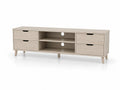 Szafka RTV z jasnego dębu z szufladami 150x40x50 cm